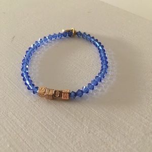 Blue wish beads bracelet